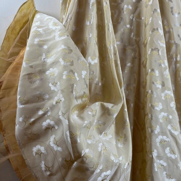 Vintage 50s Strapless Sweatheart Floral Party dress - Picture 2 of 3